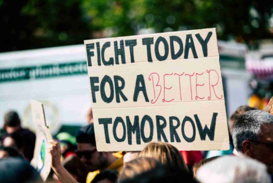 Fight Today for a Better Tomorrow,' symbolizing collective action for climate justice.
