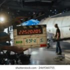 Film crew preparing a scene on set with a clapperboard, representing independent cinema supported by visions sud est grant.