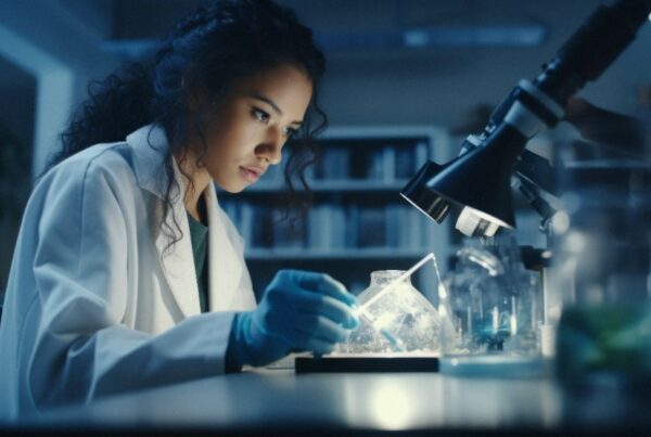 Scientist working in a laboratory on research related to healthcare, biotechnology, and scientific innovation supported by the ICGEB Research Grants