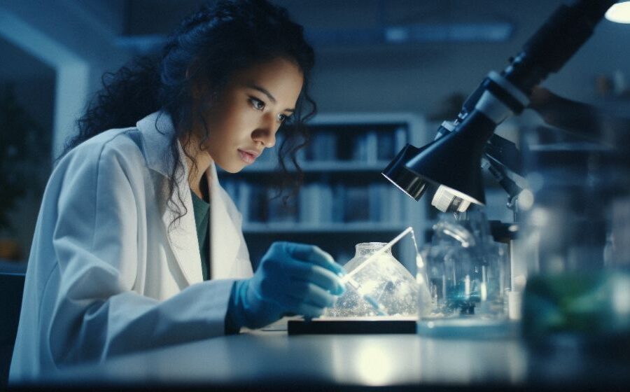 Scientist working in a laboratory on research related to healthcare, biotechnology, and scientific innovation supported by the ICGEB Research Grants